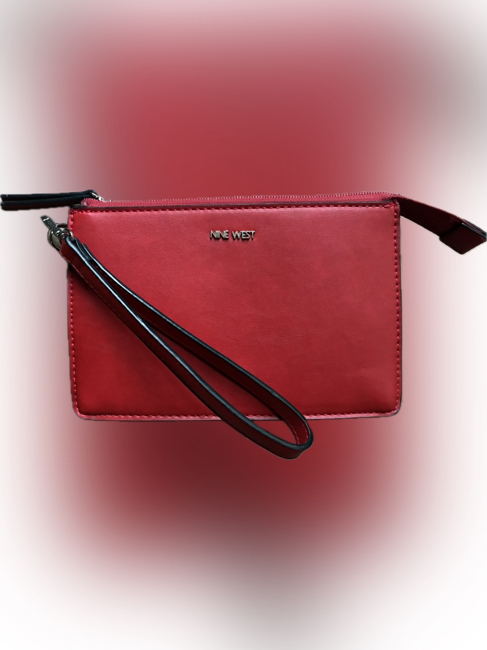Nine West Red Wristlet Clutch with Strap